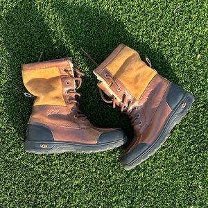 UGG Boy's Butte Waterproof Boot Tan Leather